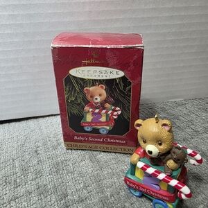 1999 Hallmark Keepsake Ornament titled "Baby's Second Christmas"